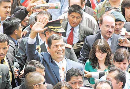 Rafael Correa presidente del Ecuador