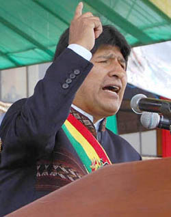 Presidente bolivano Evo Morales. Foto ABI