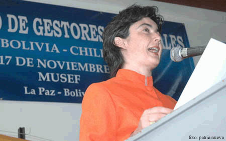 Paulina Urrutia ministra de Culturas de Chile,  inauguración del II Encuentro de Gestores Culturales