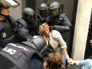 Represión durante el referendo de Cataluña
