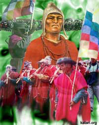 Tupac Katari lider indígena de los Andes